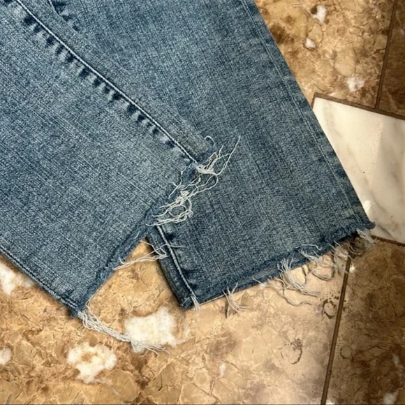 MOTHER DENIM THE RASCAL ANKLE FRAY JEANS BONFIRE LIGHTING sz 27 - Picture 7 of 10